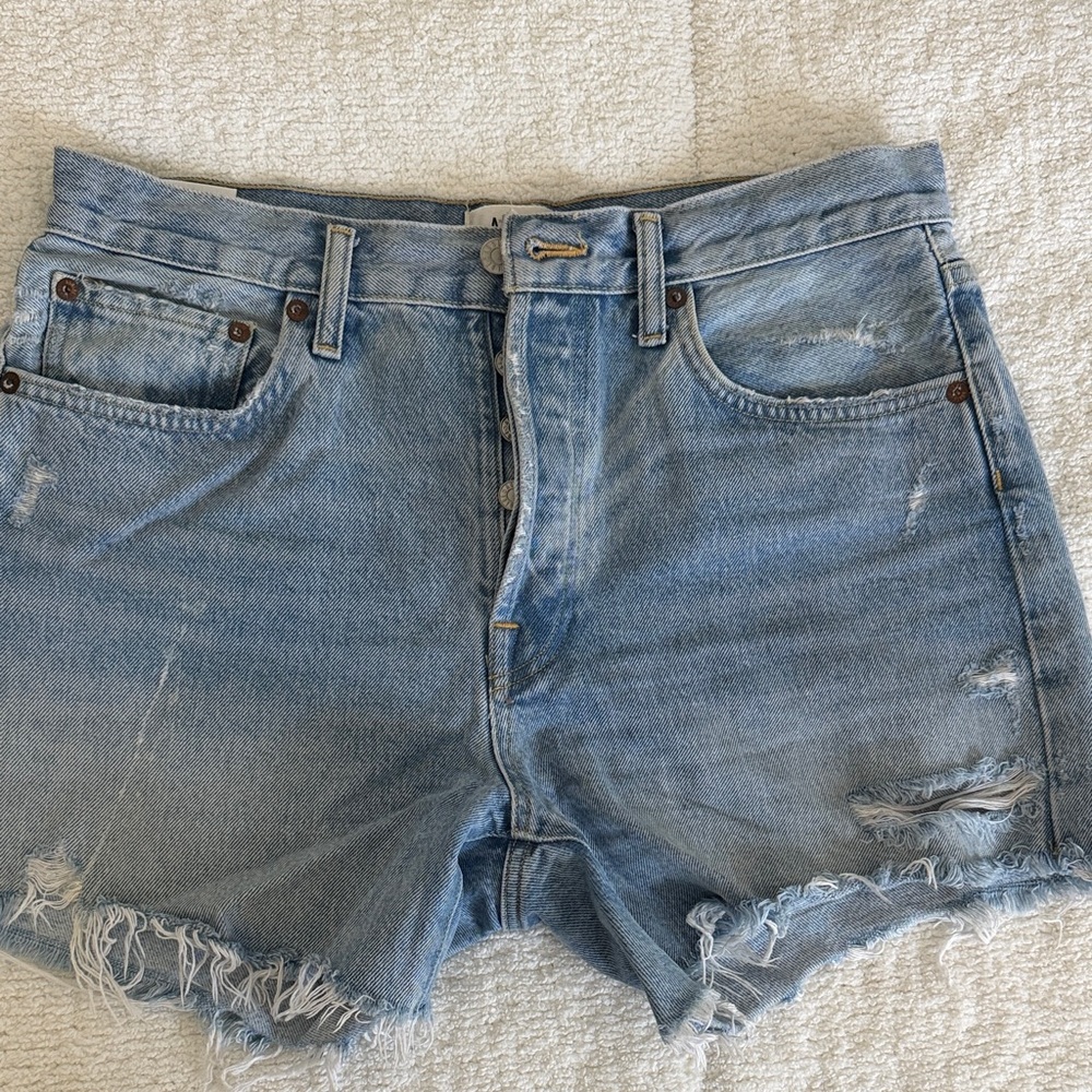 Agolde Parker long short in light denim
